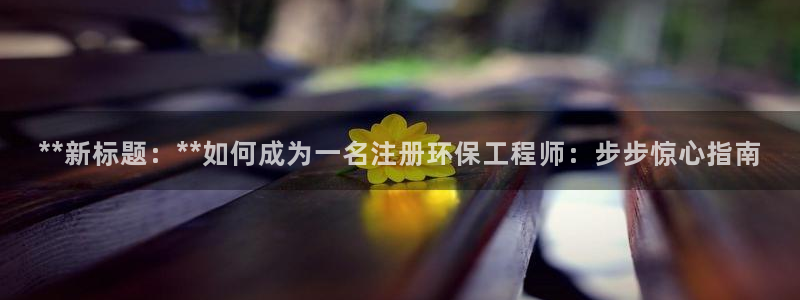 彩名堂移动客户端官网：**新标题：**如何成为一名注册环保工程师：步步惊心指南
