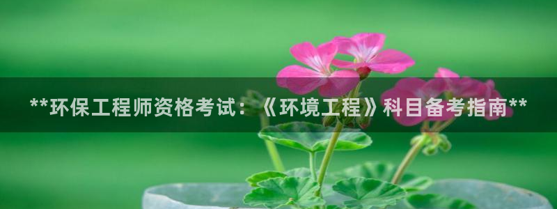 彩名堂还可以用吗：**环保工程师资格考试：《环境工程》科目备考指南**