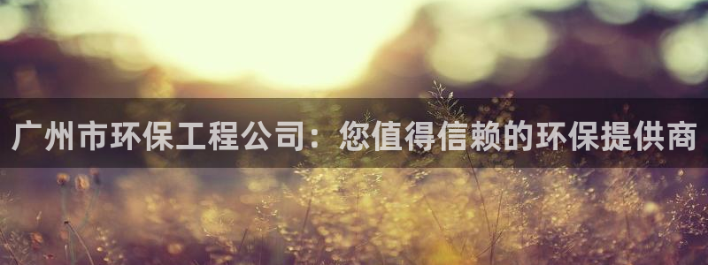 彩名堂官网计划：广州市环保工程公司：