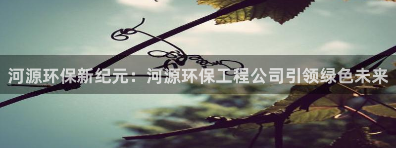 为什么彩名堂今天不能用：河源环保新纪元：河源环保工程公司引领