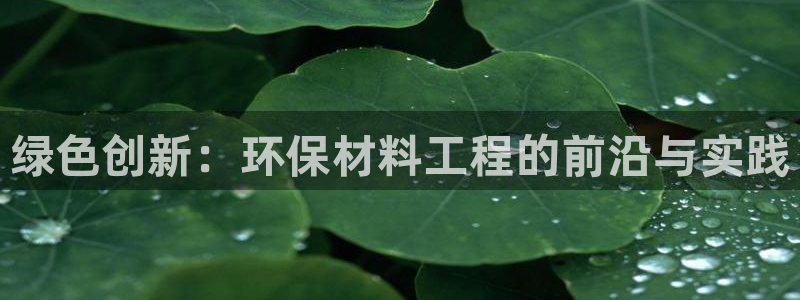 彩名堂合作655560：绿色创新：环保材料工程的前沿与实践