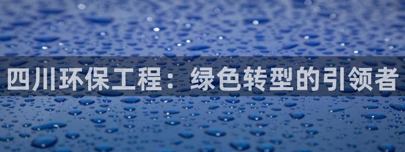 彩名堂怎么买准确率高：四川环保工程：